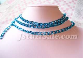 Colored Aluminum link chain (9mm x 5mm) 2 meters (Blue)  