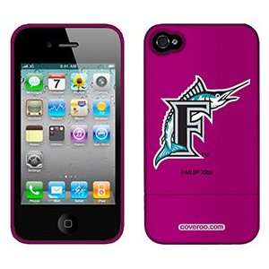  Florida Marlins F on AT&T iPhone 4 Case by Coveroo  