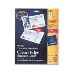   Dennison 5882 Clean Edge Business Cards (Case of 200)  