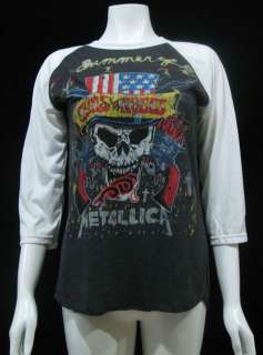 Guns N Roses Metallica Tour 92 Vintage Jersey T Shirt  