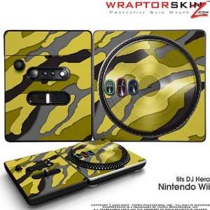DJ Hero Skin Camouflage Yellow fits Nintendo Wii DJ Heros (DJ HERO NOT 