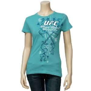 UFC Ladies Teal Tattoo Art T shirt:  Sports & Outdoors