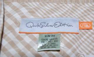 QuikSilver Silver Edition BEIGE BROWN SHIRT MENS XL NWT  