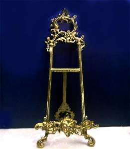 Solid Brass Victorian Easel 20 Display Art Stand  