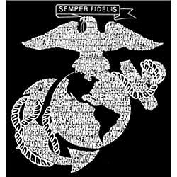 Los Angeles Pop Art Mens US Marine Emblem T shirt  