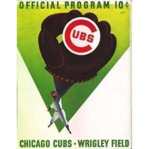  1958 Chicago Cubs Vs Philadelphia Phillies Program 