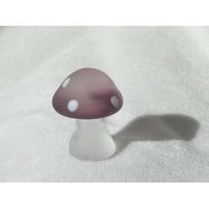   Collectibles Crystal Figurines Opaque Purple Mushroom