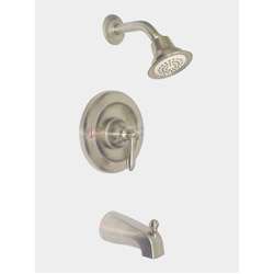 Moen Caldwell Brushed Nickel Tub and Shower Faucet  Overstock
