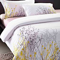 Embroidered Reed Queen size 3 piece Duvet Cover Set  Overstock