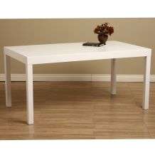 White Wood Dining Table  