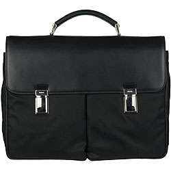 Prada Black Nylon Briefcase  Overstock