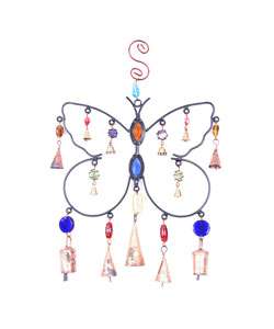 Handmade Iron Butterfly Wind Chime (India)  Overstock