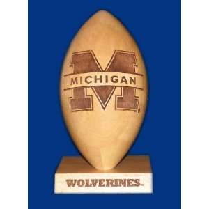   Engraved Solid Maple Wood Football by Gridworks: Sports & Outdoors