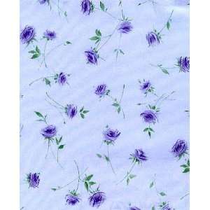 60 Wide Print Flower Design Charmeuse Fabric By the Yard 