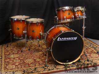 New Ludwig Epic series 6pc drums/ Mahogany Burst  
