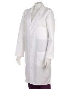 Medline Unisex White Knee Length Lab Coat  