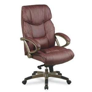   Leather Series High Back Knee Tilt Chair, Saddle/Cocoa Electronics