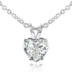   White Gold 3/4ct TDW Diamond Heart Necklace (G H, SI)  