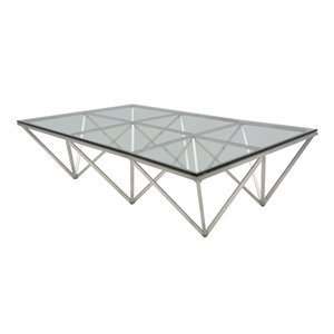 Nuevo Living HGTA721 Origami Rectangular Coffee Table, Silver:  