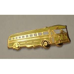  Yellow Bus Brass Cloisonne 