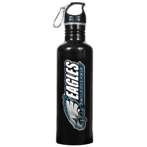 Philadelphia Eagles Black Stainless Steel Water Bottle:  