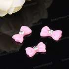 20 pink acrylic bow tie crystal nail art diy $ 1 99 free shipping see 