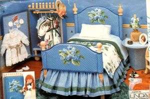   9352 / 535 18 Doll Collection Furniture Bed Dresser Uncut  