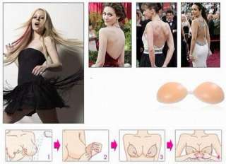 Invisible Self Adhesive Silicone Cup B C D Push Up Strapless Breast 