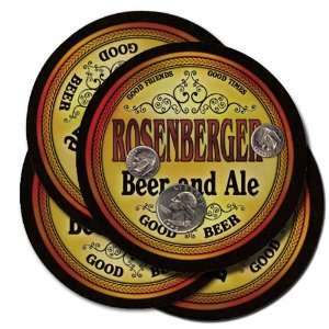 ROSENBERGER Family Name Brand Beer & Ale Coasters