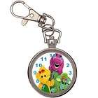 New Barney Key Chain Keychain Silver Pocket Watch