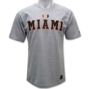  Miami Hurricanes Licensed Embroidered Logo T Shirt: Sports 