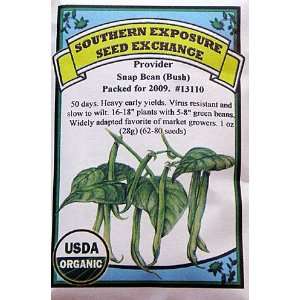  Bush Beans Provider Certified Organic Seeds 60 Seeds 