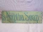 Antique Wooden Soap Box Panel   FEL   NAPTHA Soap
