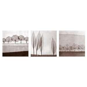  Steven Meyers   Leaf Landscape Triptych Canvas