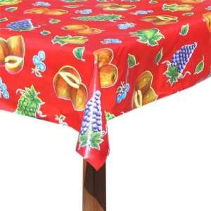  Retro Fruit Oilcloth Table Cloth (48 x 48): Home & Kitchen