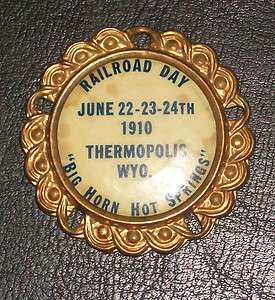 RAILROAD DAY June 1910 Thermopolis Wyoming Big Horn Hot Springs  