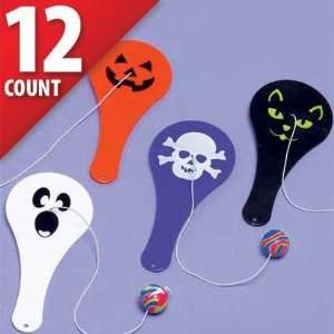  Halloween Paddle Balls 12ct Toys & Games