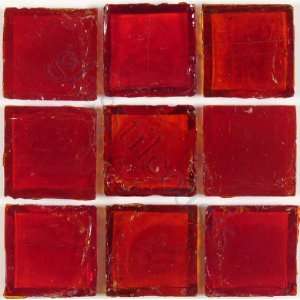  Scarlet 1 x 1 Red 1 x 1 Translucent Glossy Glass Tile 