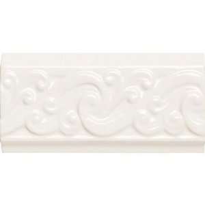 American Olean Designer Elegance Accents Ice White Curl 3 x 6 Ceramic 