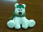 handmade polymer clay polar bear christmas ornament new one day