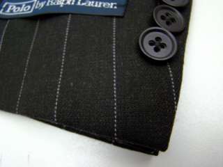 RALPH LAUREN POLO ITALY $1495 gray pinstripe wool Garrison suit 40 R 