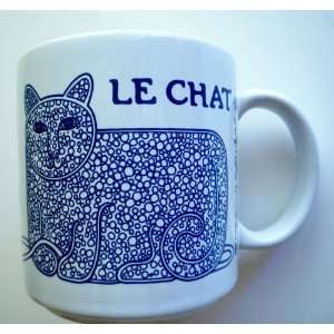 Vintage French 11 oz Chat (Cat) Mug