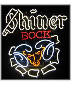 Shiner Bock Rams Head Neon Bar Sign  