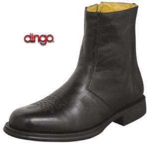 Dingo Mens DI04490 8 Nappa Leather Black Side Zipper Boots 11D New 