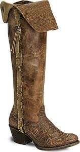 Womens Cowboy Boots Corral Vintage Cognac Knee High Boot  