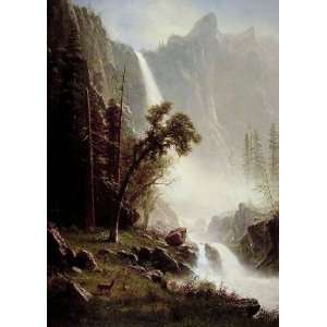   name Bridal Veil Falls Yosemite, By Bierstadt Albert  Home