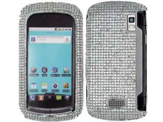 WHITE CLEAR CRYSTAL BLING CASE COVER LG GENESIS US760  