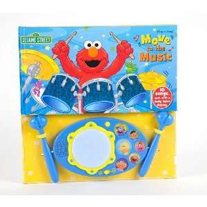  Sesame Street Move to the Music Song Book & Drum Set Baby