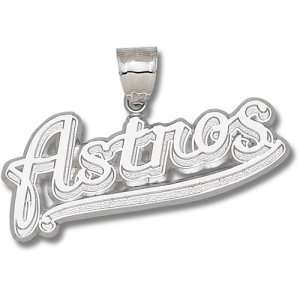 Houston Astros MLB Astros Giant Pendant (Silver):  Sports 