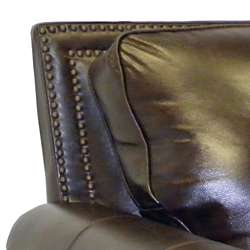 Salem Rustic Brown Italian Leather Sofa and Loveseat Set   